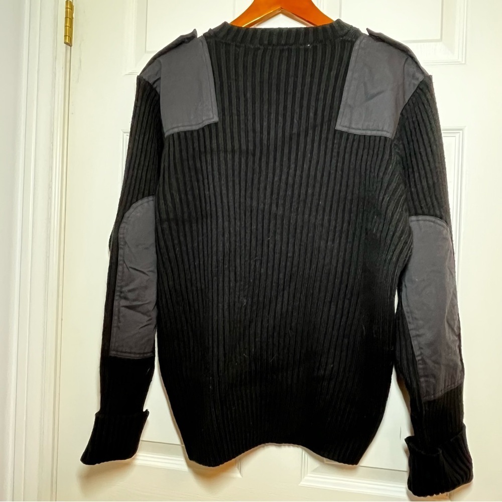 Men's Flying Cross V-Neck Uniform Sweater in Black Size XL - Picture 2 of 7